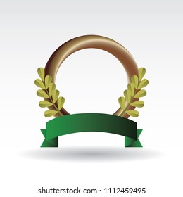 Third place bronze winner vip vector frame 