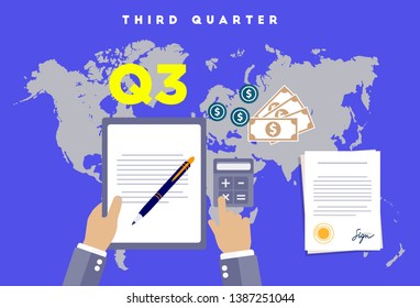 Third quarter business report target corporate financial result Q3 - Vector