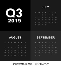 Third Quarter Of Calendar 2019
