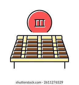 third stage of roof replacement color icon vector. third stage of roof replacement sign. isolated symbol illustration