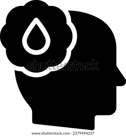 thirst glyph icon illustration vector