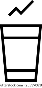 thirst icon. Thin linear style design isolated on white background