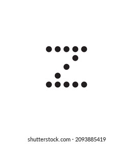 
thirteen circle letter z simple symbol logo vector