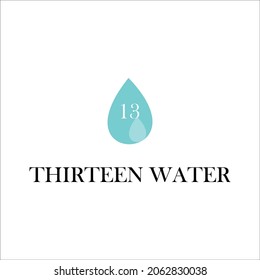 THIRTEEN WATER SYMBOL LOGO DESIGN