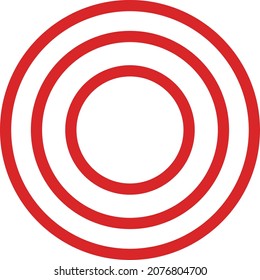 Thirty circles in red. Simple vector.