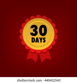 Thirty days label icon.
