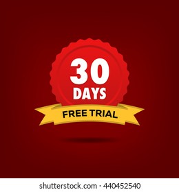 Thirty days trial icon.