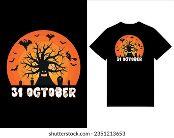 Thirty First October Halloween T-shirt Design