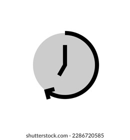 Thirty Five Minutes Clock Count Simple Vector Icon