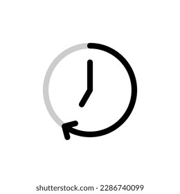 Thirty Five Minutes Clock Count Simple Vector Icon