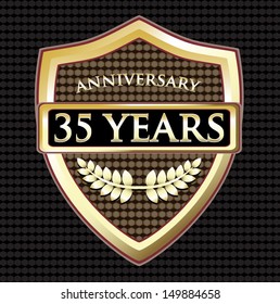 Thirty Five Years Anniversary Golden Shield
