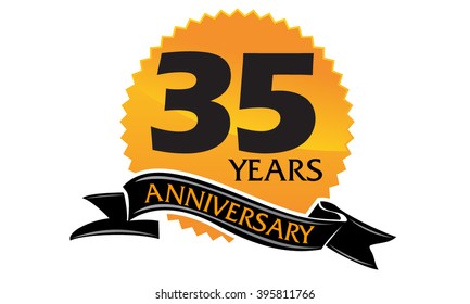 Thirty Five Years Ribbon Anniversary 