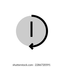 Thirty Minutes Clock Count Simple Vector Icon