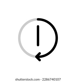 Einfaches Vektorsymbol mit 30 Minuten Taktzähler