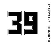 thirty nine number vector, number 39  on the sport player