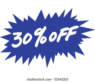 Thirty% Off Sign