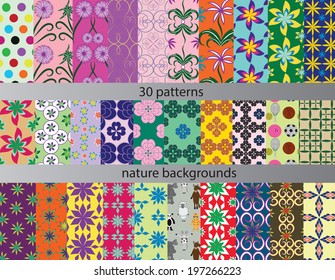 thirty patterns background nature