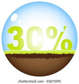thirty percent discount background vector illustration