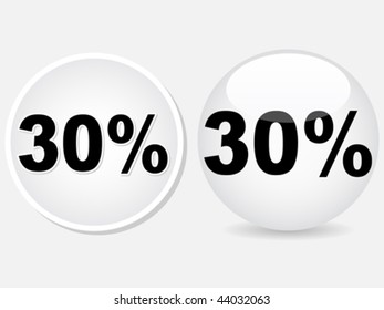 thirty percent discount icon vector illustration