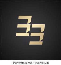 thirty three vector logo design