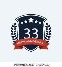 Thirty Three Years Anniversary Emblem