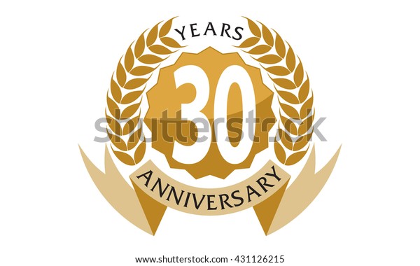 Thirty Years Ribbon Anniversary Stock Vector (royalty Free) 431126215