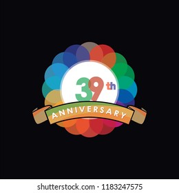 thirty-nine Anniversary logo vector