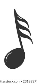 Thirty-Second Music Note Vector Illustration