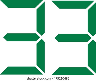 Thirty-three digital number 33