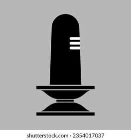 THIRUVANANTHAPURAM Biggest lord Shivlinga illustration vector icon.