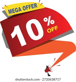 Esta é 10 por cento Mega oferta de design promocional vetorial 