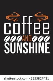 diseño de camiseta de café para impresión