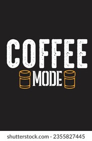 diseño de camiseta de café para impresión