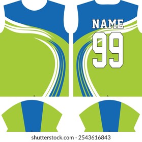 
Plantilla de diseño de jersey de camisa deportiva de sublimación personalizada, traje deportivo, ropa deportiva, uniforme deportivo