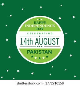 This is 14th August Pakistan Independence Day Tag/Logo vector