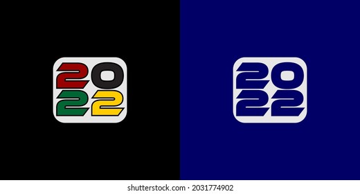 This is the 2022 logo in color and black and white. You can make year numbers or calendar designs.