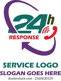 This is 24 hours service logo for your purpose.