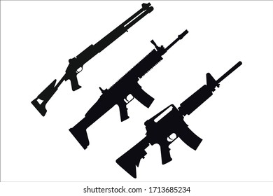 This is 3 gun in white background.