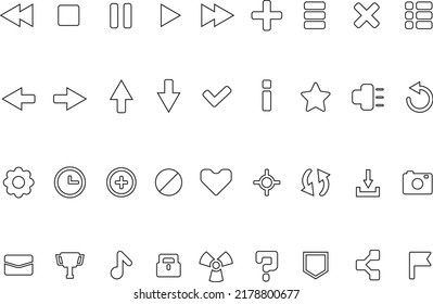This 36 icons for your game design or social media. You can use it for your design.