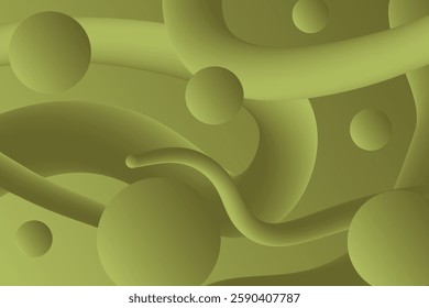 This is 3D Background Olive Green Vector Design