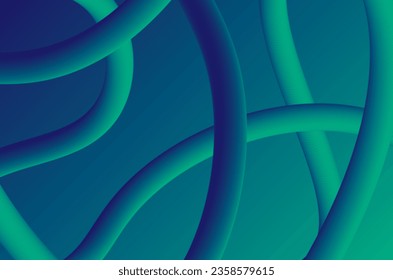 This is a 3D Blend Dark Blue And Green Background vector design