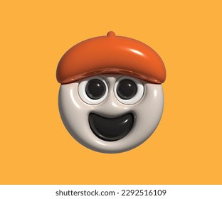This is a 3D Character smile cap