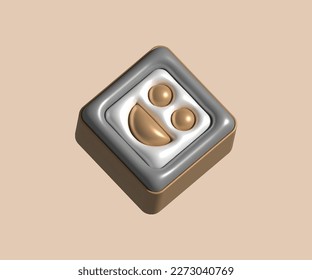 Este es un diseño de vector emoticono 3D