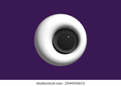 This is a 3D Eye Black and White vector art design