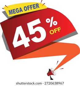 Esto es 45 por ciento Mega oferta de diseño promocional de Vector 