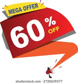 This is 60 percent Mega offer off of vector promotional design 