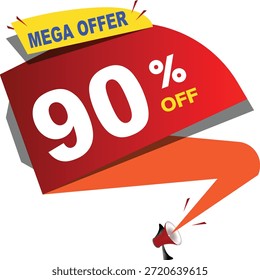 This is 90 percent Mega offer off of vector promotional design 