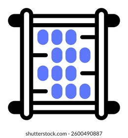 This Abacus icon is suitable for School, Education, Edutainment, etc