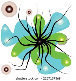 este es un arte abstracto que es muy elegante pero que atraviesa la oscuridad