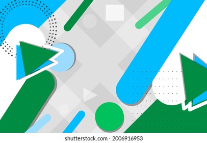 Este fondo abstracto con un fondo azul y verde es muy bonito, la combinación de dos colores y formas llamativas es muy geométrica